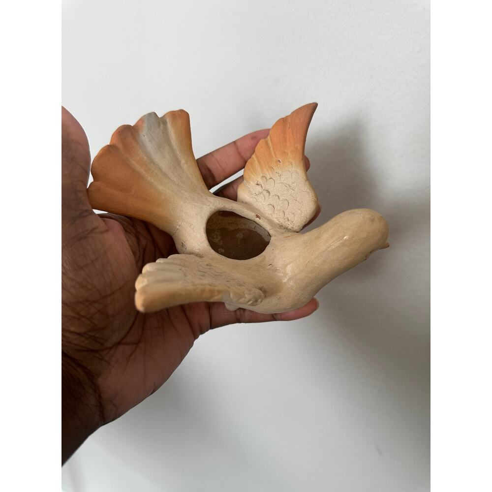 Handmade Guatemalan Clay sculpted  bird